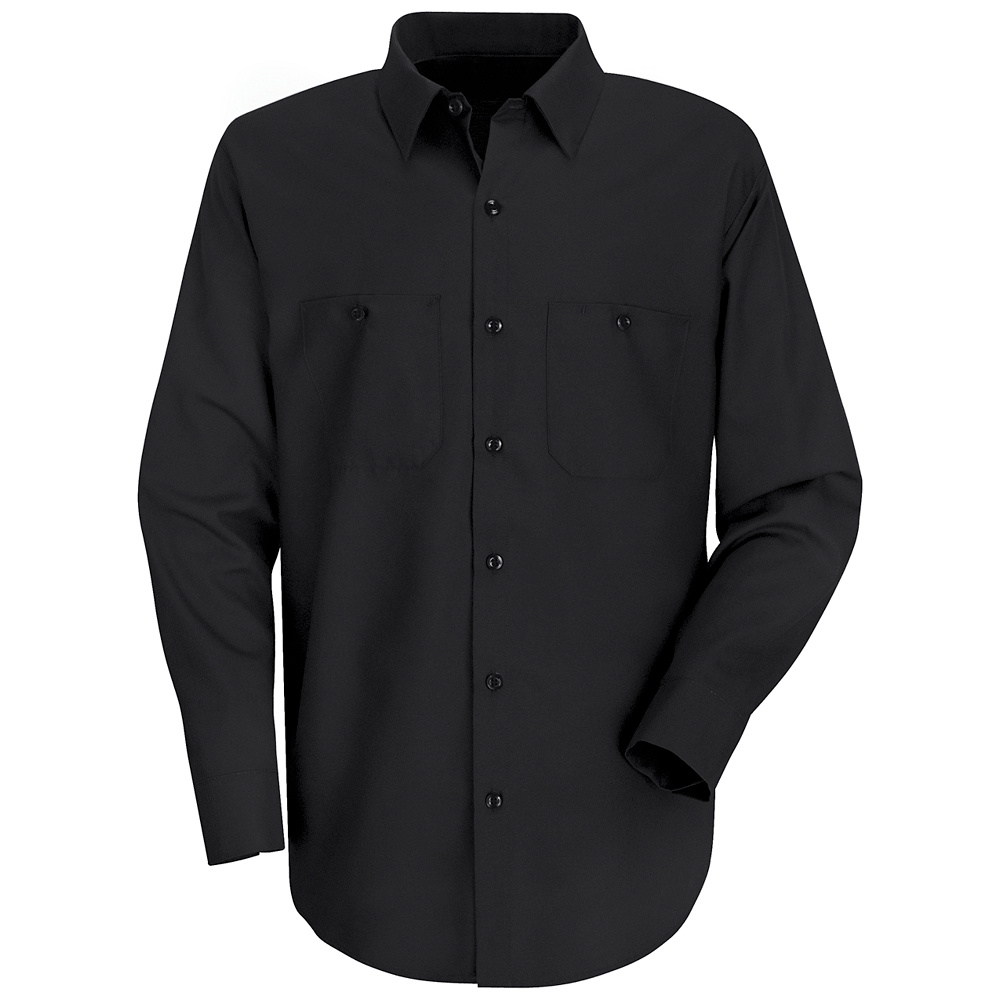 Wrinkle-Resistant Long Sleeved Cotton Work Shirt - SC30 Red Kap Wrinkle ...