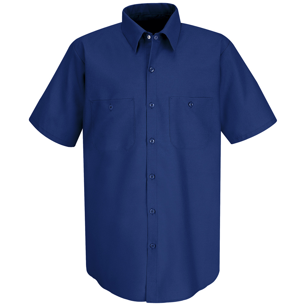 Red Kap Deluxe Western Style Short Sleeve Shirt - Light Blue - S